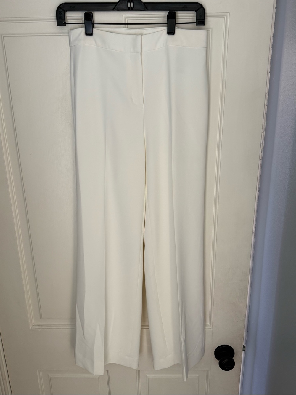 Brooks Brothers Cream Wide-Leg Trousers